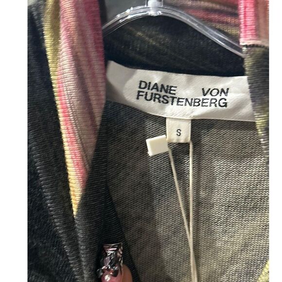 Vintage Diane von Furstenberg Abstract Print Merino Wool Dress - Size Small - Picture 7 of 11